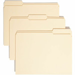 Smead 1/3 Tab Cut Letter Recycled Top Tab File Folder - 8 1/2" x 11" - Top Tab Location - Assorted Tab Position - 11 pt. - 2 Plys Product Image 