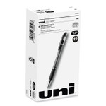 uniball Signo GRIP Gel Pen, Stick, Medium 0.7 mm, Black Ink, Silver/Black Barrel, Dozen (UBC65450) View Product Image