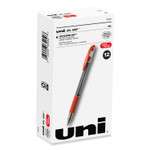 uniball Signo GRIP Gel Pen, Stick, Medium 0.7 mm, Red Ink, Silver/Red Barrel, Dozen (UBC65452) View Product Image