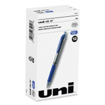 uniball Signo Gel Pen, Retractable, Medium 0.7 mm, Blue Ink, Blue/Metallic Accents Barrel, Dozen (UBC65941) View Product Image