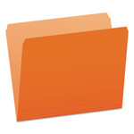 Pendaflex Colored File Folders, Straight Tabs, Letter Size, Orange/Light Orange, 100/Box (PFX152ORA) View Product Image