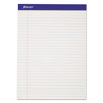 Ampad Perforated Writing Pads, Wide/Legal Rule, 50 White 8.5 x 11.75 Sheets, Dozen (TOP20320) Product Image 