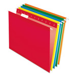 Pendaflex Colored Reinforced Hanging Folders, Letter Size, 1/5-Cut Tabs, Assorted Bright Colors, 25/Box (PFX415215ASST) View Product Image