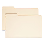 Smead Reinforced Tab Manila File Folders, 1/3-Cut Tabs: Left Position, Legal Size, 0.75" Expansion, 11-pt Manila, 100/Box (SMD15335) View Product Image