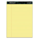 TOPS Docket Ruled Perforated Pads, Wide/Legal Rule, 50 Canary-Yellow 8.5 x 11.75 Sheets, 12/Pack (TOP63400) View Product Image