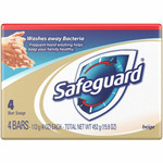 Safeguard Deodorant Bar Soap - 4 oz - Bath, Skin - Clear - 4/Pack Product Image 