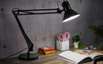 Bostitch Swing Arm Desk Lamp with Weighted Base, Black (BOSVLF100D) View Product Image