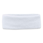 ergodyne Chill-Its 6550 Head Terry Cloth Sweatband, Cotton Terry, One Size Fits Most, White, Ships in 1-3 Business Days (EGO12450) View Product Image