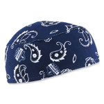 ergodyne Chill-Its 6630 High-Performance Terry Cloth Skull Cap, Polyester, One Size Fit Most, Navy Western, Ships in 1-3 Business Days (EGO12509) View Product Image