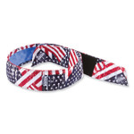 ergodyne Chill-Its 6705CT Cooling PVA Hook and Loop Bandana Headband, One Size Fits Most, Stars & Stripes, Ships in 1-3 Business Days (EGO12571) View Product Image