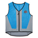 ergodyne Chill-Its 6667 Wet Evaporative PVA Cooling Vest with Zipper, PVA, Medium, Blue, Ships in 1-3 Business Days (EGO12693) View Product Image