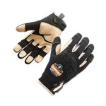 ergodyne ProFlex 710LTR Heavy-Duty Leather-Reinforced Gloves, Black, Small, Pair, Ships in 1-3 Business Days (EGO17142) View Product Image