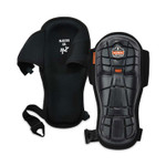 ergodyne ProFlex 342 Injected Gel Knee Pads, Extra Long Cap, Hook and Loop Closure, One Size, Black, Pair, Ships in 1-3 Business Days (EGO18442) View Product Image