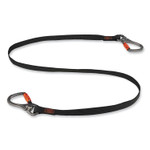 ergodyne Squids 3139 Tool Lanyard w/2 Locking Swivel Carabiners, 40lb Max Work Capacity, 76", Black/Orange, Ships in 1-3 Business Days (EGO19139) View Product Image