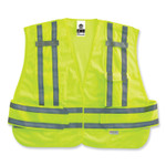 ergodyne GloWear 8244PSV Class 2 Expandable Public Safety Hook and Loop Vest, Polyester, 3XL Plus, Lime, Ships in 1-3 Business Days (EGO21367) View Product Image