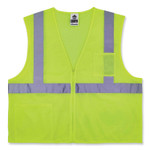 ergodyne GloWear 8256Z Class 2 Self-Extinguishing Zipper Vest, Polyester, Large/X-Large, Lime, Ships in 1-3 Business Days (EGO21575) View Product Image