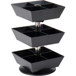 Mind Reader Anchor 12-Compartment Tea Carousel - 12 Compartment(s) - 3 Tier(s) - 11.50" Height x 6.75" Width x 6.75" Depth - Counter - Durable, Easy to Clean Product Image 