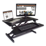 Victor High Rise Height Adjustable Compact Standing Desk with Keyboard Tray, 32.5 x 25 x 19, Black, Ships in 1-3 Business Days (VCTDCX610) View Product Image