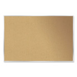 Ghent Aluminum-Frame Natural Corkboard, 72.5 x 48.5, Tan Surface, Satin Aluminum Frame, Ships in 7-10 Business Days (GHEAK46) View Product Image