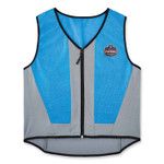 ergodyne Chill-Its 6667 Wet Evaporative PVA Cooling Vest with Zipper, PVA, Large, Blue, Ships in 1-3 Business Days (EGO12694) View Product Image
