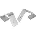 Quartet Cubicle Partition Hangers - 2 Hangers - for Board, Cubicle - Silver - Nickel Plated Product Image 