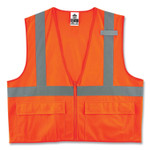 ergodyne GloWear 8225Z Class 2 Standard Solid Vest, Polyester, Orange, 2X-Large/3X-Large, Ships in 1-3 Business Days (EGO21157) View Product Image