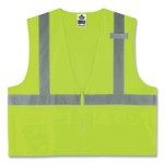 ergodyne GloWear 8225Z Class 2 Standard Solid Vest, Polyester, Lime, Large/X-Large, Ships in 1-3 Business Days (EGO21165) View Product Image