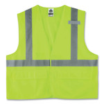 ergodyne GloWear 8225HL Class 2 Standard Solid Hook and Loop Vest, Polyester, Lime, Large/X-Large, Ships in 1-3 Business Days (EGO21185) View Product Image