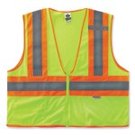 ergodyne GloWear 8230Z Class 2 Two-Tone Mesh Zipper Vest, Polyester, Small/Medium, Lime, Ships in 1-3 Business Days (EGO21323) View Product Image