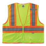 ergodyne GloWear 8230Z Class 2 Two-Tone Mesh Zipper Vest, Polyester, Large/X-Large, Lime, Ships in 1-3 Business Days (EGO21325) View Product Image
