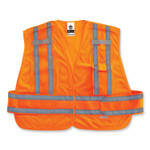 ergodyne GloWear 8244PSV Class 2 Expandable Public Safety Hook and Loop Vest, Polyester, XL/2XL, Orange, Ships in 1-3 Business Days (EGO21362) View Product Image