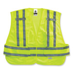 ergodyne GloWear 8244PSV Class 2 Expandable Public Safety Hook and Loop Vest, Polyester, Med/Large, Lime, Ships in 1-3 Business Days (EGO21364) View Product Image
