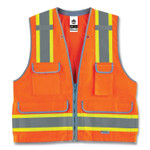 ergodyne GloWear 8254HDZ Class 2 Heavy-Duty Surveyors Zipper Vest, Polyester, Large/X-Large, Orange, Ships in 1-3 Business Days (EGO21455) View Product Image