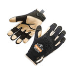 ergodyne ProFlex 710LTR Heavy-Duty Leather-Reinforced Gloves, Black, Large, Pair, Ships in 1-3 Business Days (EGO17144) View Product Image