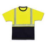 ergodyne GloWear 8280BK Class 2 Performance T-Shirt with Black Bottom, Polyester, 5X-Large, Lime, Ships in 1-3 Business Days (EGO22539) View Product Image
