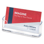 deflecto Horizontal Business Card Holder, Holds 50 Cards, 3.88 x 1.38 x 1.81, Plastic, Clear (DEF70101) View Product Image