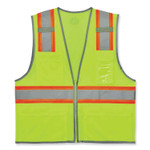 ergodyne GloWear 8246Z Class 2 Two-Tone Mesh Reflective Binding Zipper Vest, Polyester, 2X-Large/3XL, Lime, Ships in 1-3 Business Days (EGO24147) View Product Image