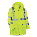 ergodyne GloWear 8365 Class 3 Hi-Vis Rain Jacket, Polyester, Large, Lime, Ships in 1-3 Business Days (EGO24324) View Product Image