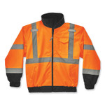 ergodyne GloWear 8379 Class 3 Hi-Vis Fleece Lined Bomber Jacket, Orange, Small, Ships in 1-3 Business Days (EGO24462) View Product Image