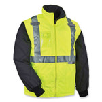 ergodyne GloWear 8287 Class 2 Hi-Vis Jacket with Removable Sleeves, 4X-Large, Lime, Ships in 1-3 Business Days (EGO25498) View Product Image