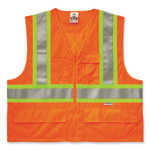 ergodyne GloWear 8235ZX Class 2 Two-Tone X-Back Vest, Polyester, 2X-Large/3X-Large, Orange, Ships in 1-3 Business Days (EGO26187) View Product Image