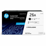HP 26A Original Average Yield Laser Toner Cartridge - Dual Pack - Black - 2 / Carton Product Image 