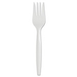 Dixie SmartStock Plastic Cutlery Refill, Fork, 5.8", Series-B Mediumweight, White, 40/Pack, 24 Packs/Carton (DXESSF21P) View Product Image