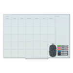 U Brands Floating Glass Dry Erase Undated One Month Calendar, 35 x 23, White (UBR3967U0001) View Product Image