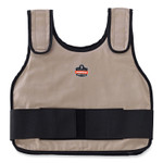 ergodyne Chill-Its 6230 Standard Phase Change Cooling Vest with Packs, Cotton, Small/Medium, Khaki View Product Image