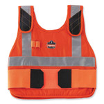 ergodyne Chill-Its 6215 Premium FR Phase Change Cooling Vest w/Packs, Modacrylic Cotton, Large/XL, Orange, Ships in 1-3 Business Days (EGO12221) View Product Image