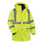 ergodyne GloWear 8385 Class 3 Hi-Vis 4-in-1 Jacket, X-Large, Lime, Ships in 1-3 Business Days (EGO24385) View Product Image