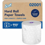 Scott Essential High Capacity Hard Roll Paper Towels with Absorbency Pockets - 8" Width x 950 ft Length - 1 3/4" Core - White Product Image 