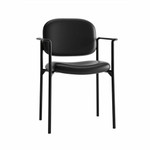 HON Scatter Chair - Black Seat Color - Bonded Leather Seat Material - Black Back Color - Bonded Leather Back Material - Black Frame Color - (BSXVL616SB11) Product Image 