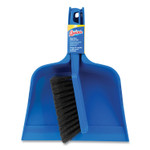 Quickie Bulldozer Brush and Dust Pan Set, 10 x 12, 2.5" Handle, Plastic, Blue Product Image 